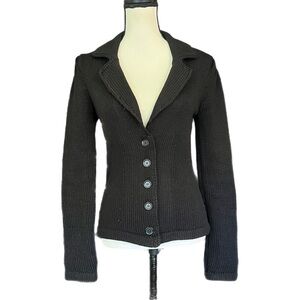 Vintage Betsey Johnson New York Crochet Cardigan Sweater Blazer Coat